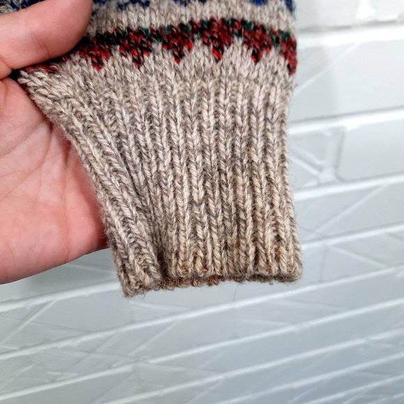 Vintage Wool Blend Environmental Clothing Colorful Fair Isle Knit Sweater - Picture 4 of 7